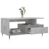 Mesa de centro madeira revestida de concreto cinza 90x49x45 cm 4