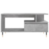 Mesa de centro madera contrachapada gris hormigón 90x49x45 cm 5