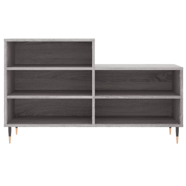 Mueble zapatero madera contrachapada gris Sonoma 102x36x60 cm M 4