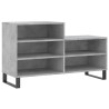 Mueble zapatero madera contrachapada gris hormigón 102x36x60 cm 2