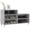 Mueble zapatero madera contrachapada gris hormigón 102x36x60 cm 3