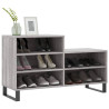 Mueble zapatero madera contrachapada gris Sonoma 102x36x60 cm 3