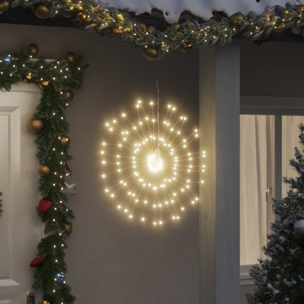 Iluminações estrelares Natal 140 LEDs 2 pcs 17 cm branco quente M 3
