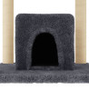 Árvore p/ gatos c/ postes arranhadores sisal 154cm cinza-escuro 5