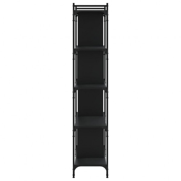 Librería de 5 estantes madera de ingeniería negro 76x32x158 cm M 5