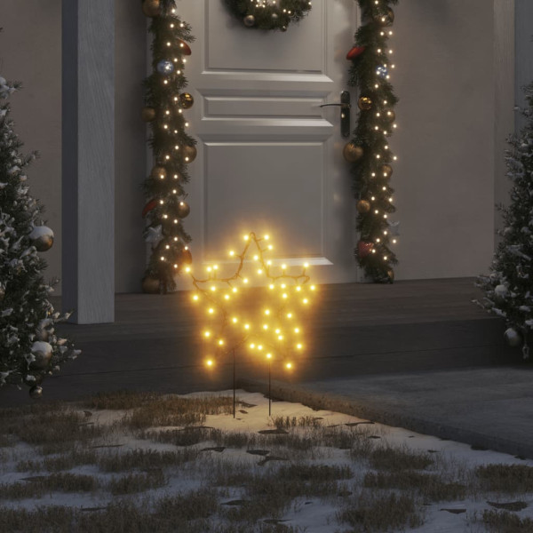 Estrella de luz decorativa Navidad con estacas 50 LED 29 cm M 3