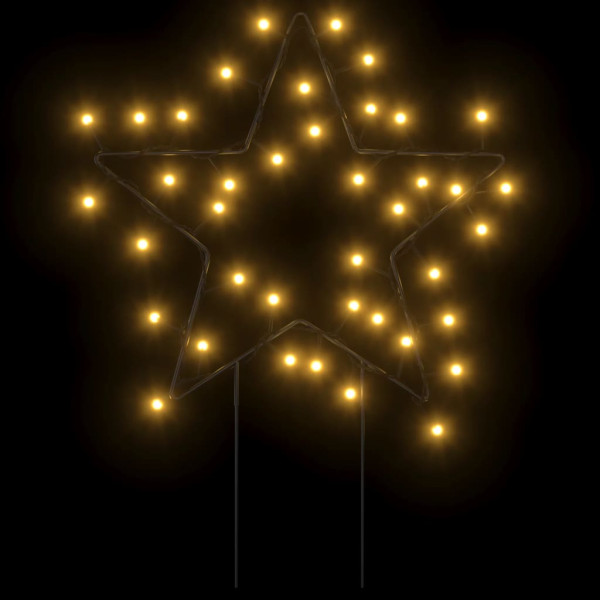 Decoração estrela de Natal c/ luz e estacas 3 pcs 50 LEDs 29 cm M 4