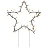 Decoração estrela de Natal c/ luz e estacas 3 pcs 50 LEDs 29 cm 2