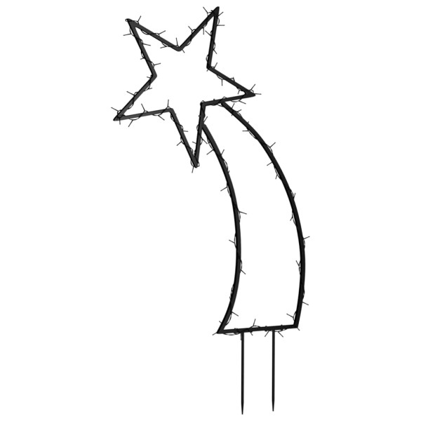 Estrella fugaz de luces Navidad con estacas 80 LED 62 cm M 4