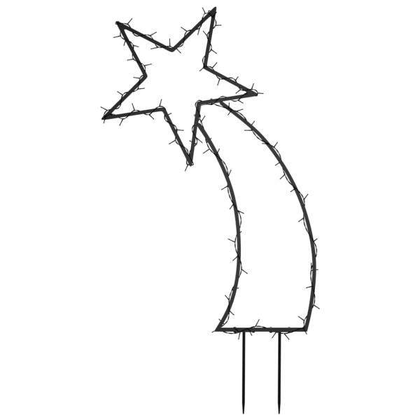 Estrella fugaz de luces Navidad con estacas 80 LED 62 cm M 5