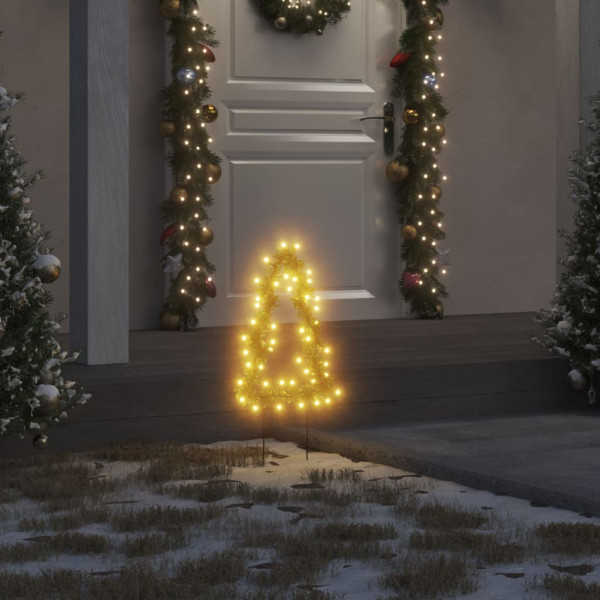 Árbol de Navidad lde uces con estacas 3 uds 50 LED 30 cm M 3