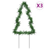 Árbol de Navidad lde uces con estacas 3 uds 50 LED 30 cm 1