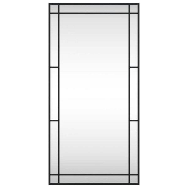 Espejo de pared rectangular de hierro negro 50x100 cm M 3