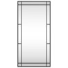 Espejo de pared rectangular de hierro negro 50x100 cm 3