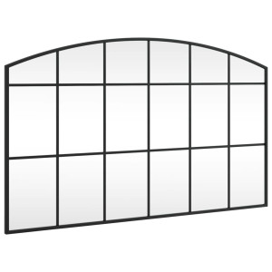 Espejo de pared arco de hierro negro 100x60 cm H