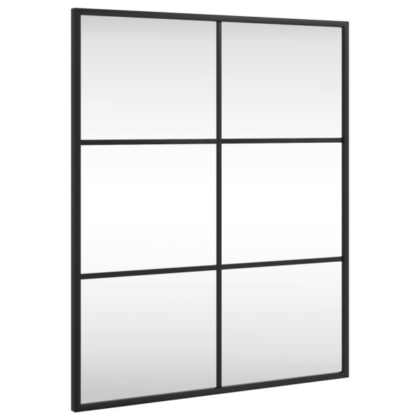 Espejo de pared rectangular de hierro negro 50x60 cm M 2