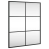 Espejo de pared rectangular de hierro negro 50x60 cm 2