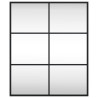 Espejo de pared rectangular de hierro negro 50x60 cm 3