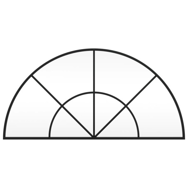 Espejo de pared arco de hierro negro 80x40 cm M 3