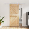 Puerta corredera con herrajes madera maciza de pino 85x210 cm 1