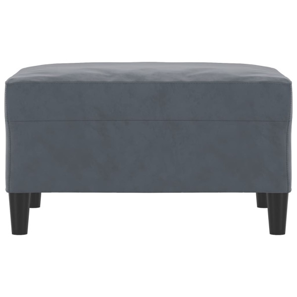 Reposapiés de terciopelo gris oscuro 70x55x41 cm M 3