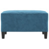 Apoio de pés 70x55x41 cm veludo azul 3
