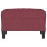 Reposapiés de tela rojo tinto 60x50x41 cm 3