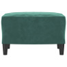 Reposapiés de terciopelo verde oscuro 60x50x41 cm 3