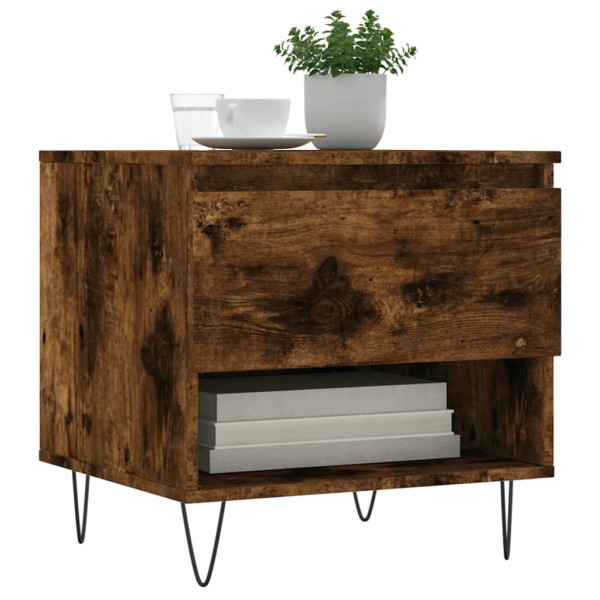 Mesa de centro madera de ingeniería roble ahumado 50x46x50 cm M 3