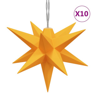 Luzes de Natal 10 LEDs 10 cm amarelo H