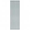 Postes de jardín 10 unidades 1.5 m metal verde 1