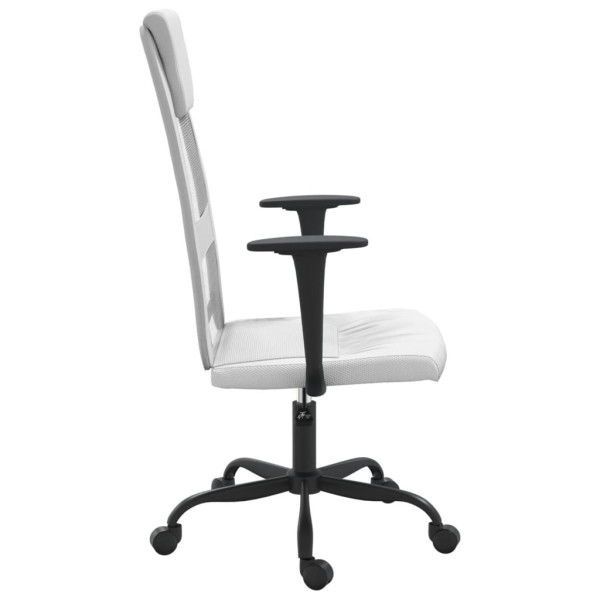 Silla de oficina tela de malla y cuero sintético blanca M 4