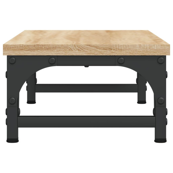 Soporte de pantalla madera ingeniería roble Sonoma 55x23x14 cm M 5