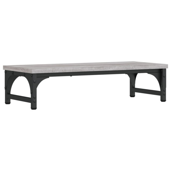 Soporte de pantalla madera ingeniería gris Sonoma 55x23x14 cm M 2