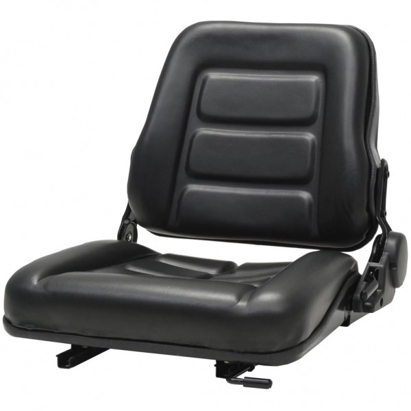 Asiento de máquina elevadora y tractor respaldo ajustable negro D