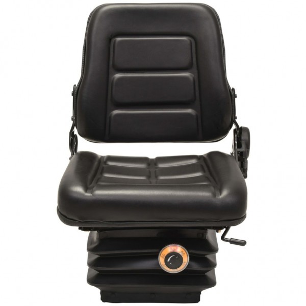 Asiento de tractor con suspensión respaldo ajustable negro M 3