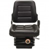 Asiento de tractor con suspensión respaldo ajustable negro 3