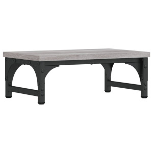 Soporte de pantalla madera ingeniería gris Sonoma 37x23x14 cm H