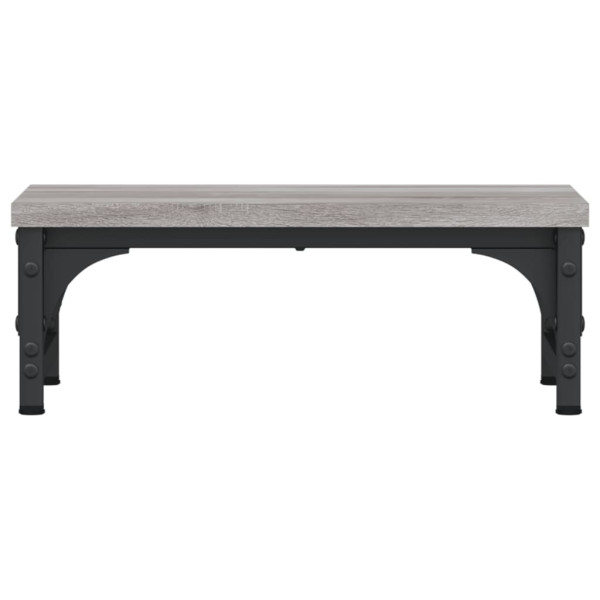 Soporte de pantalla madera ingeniería gris Sonoma 37x23x14 cm M 4