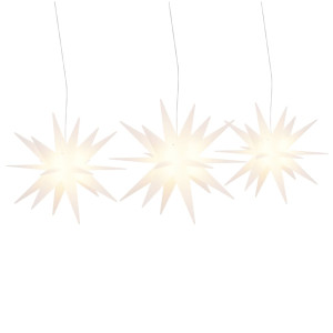 Luzes de Natal com LEDs 3 pcs dobrável branco H