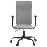 Silla de oficina de tela gris claro 3