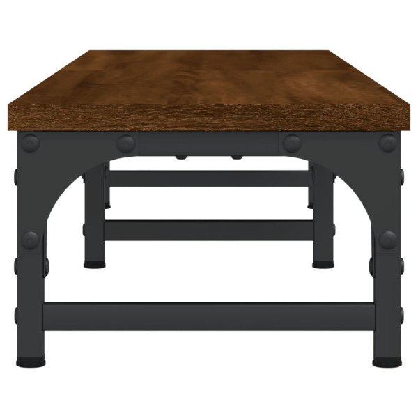 Soporte pantalla madera ingeniería marrón roble 105x23x15.5 cm M 5