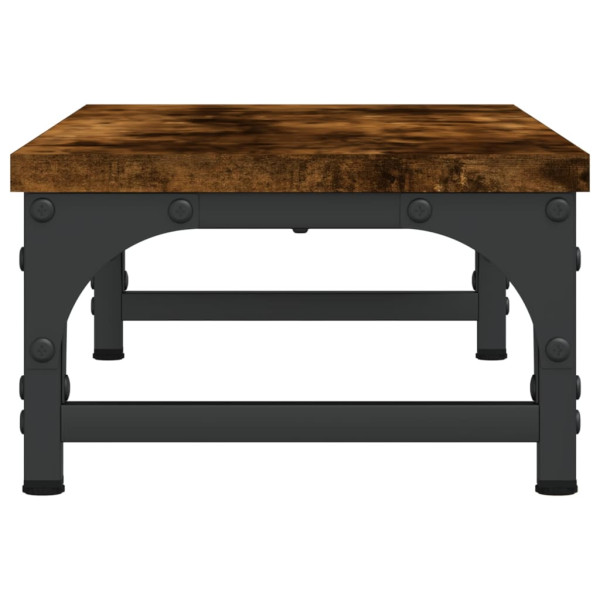 Soporte de pantalla madera ingeniería roble ahumado 55x23x14 cm M 5