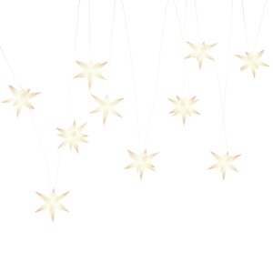 Lámpara de Navidad 10 LEDs blanco 10 cm H