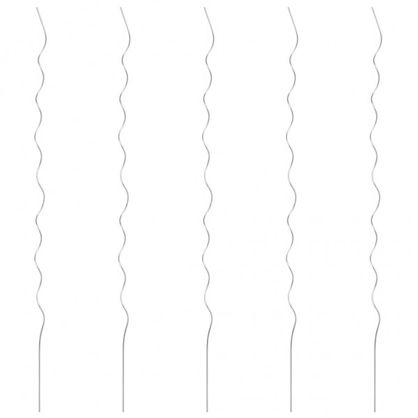 Soporte para planta espiral 5 unidades 170 cm acero galvanizado D