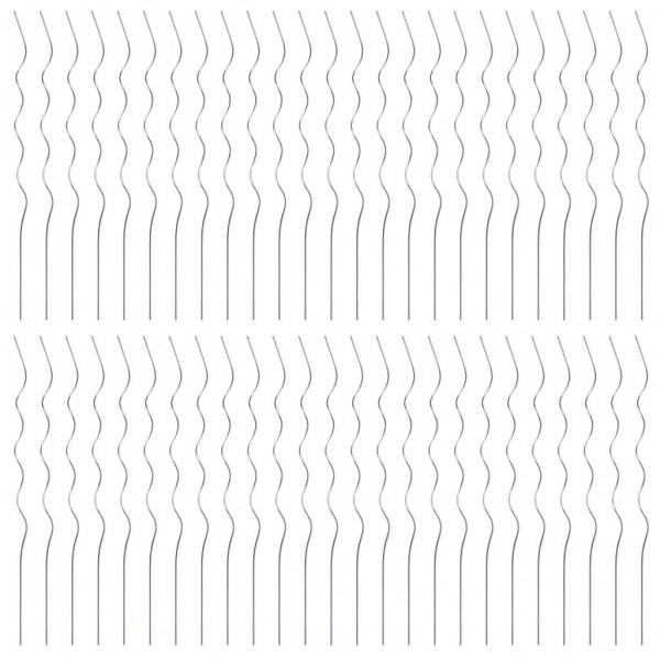 Suportes para plantas em espiral 50 pcs 110 cm aço galvanizado M 2