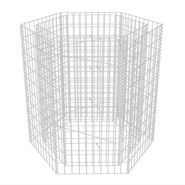 Canteiro elevado/cesto gabião hexagonal 100x90x100 cm M 2