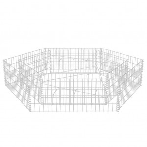 Canteiro elevado/cesto gabião hexagonal 200x173x40 cm H