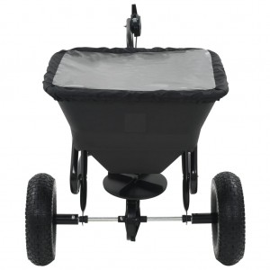 Carrinho espalhador de sal PVC e aço 125x74x79 cm 45 L H