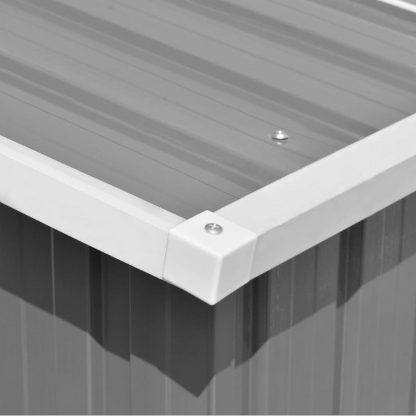 Abrigo de jardim 257x298x178 cm metal cinzento M 4